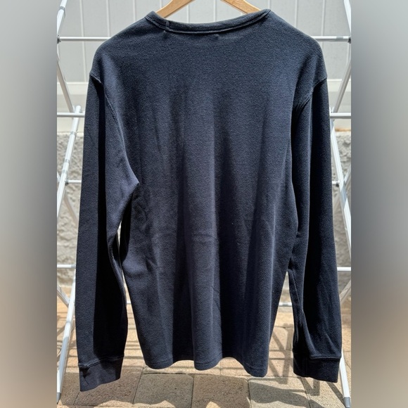 Volcom Men’s Large Navy Waffle Knit Thermal Long Sleeve Shirt - Picture 4 of 6